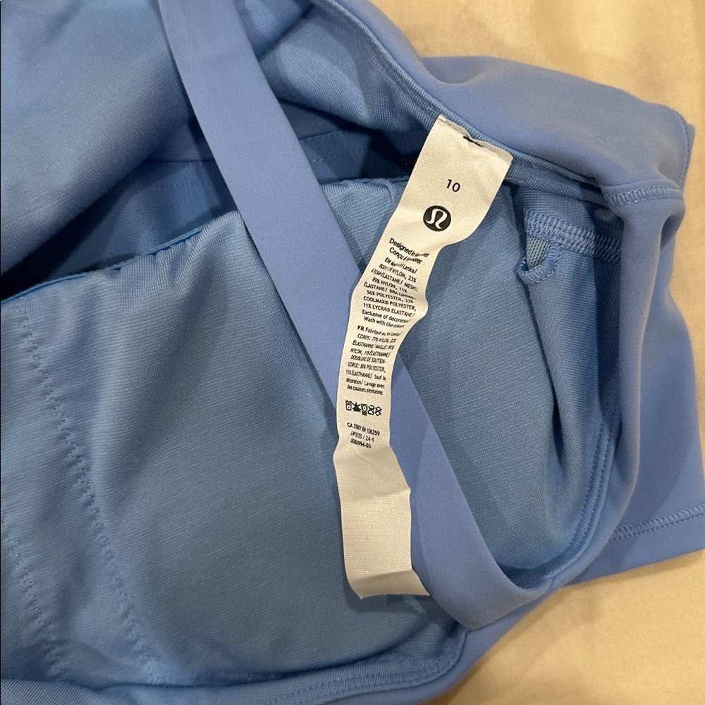 Lululemon Everlux Asymetrical Crop Tennis Tank in Sinatra Blue (10) - Picture 6 of 10